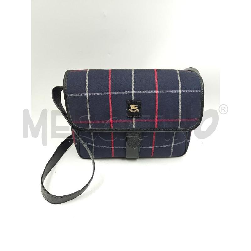 BORSA A TRACOLLA BURBERRY BLU RUGHE ROSSE  | Mercatino dell'Usato Verona fiera 1