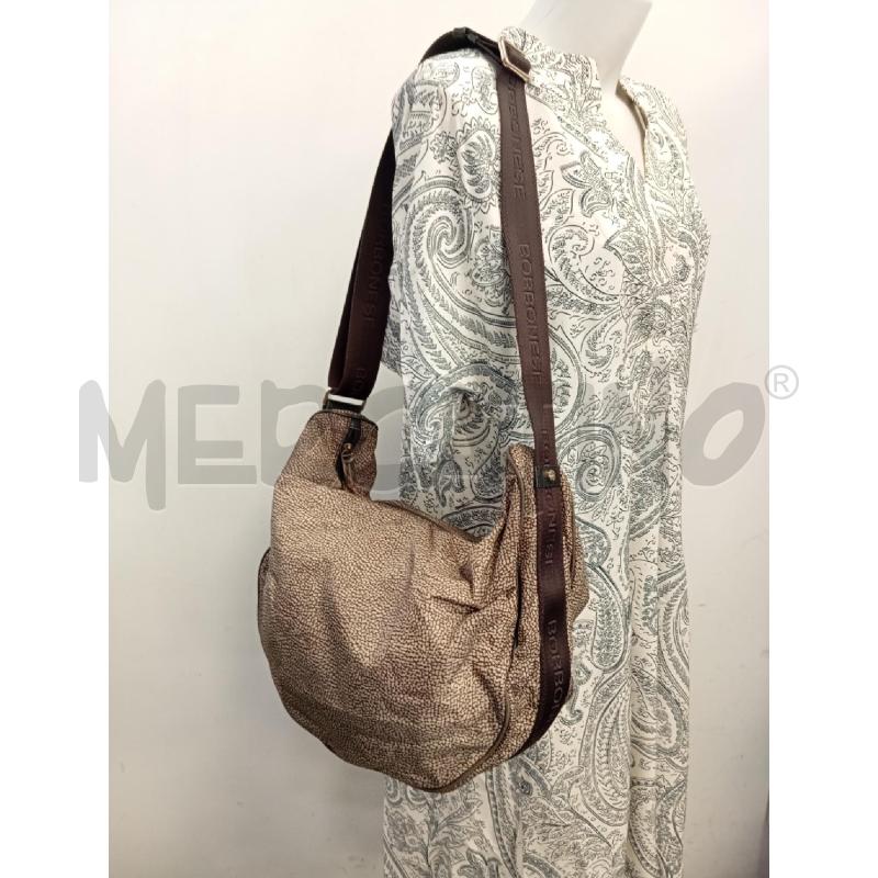 BORSA A TRACOLLA TESSUTO BORBONESE TAPIRO MARRONE   | Mercatino dell'Usato Verona fiera 1