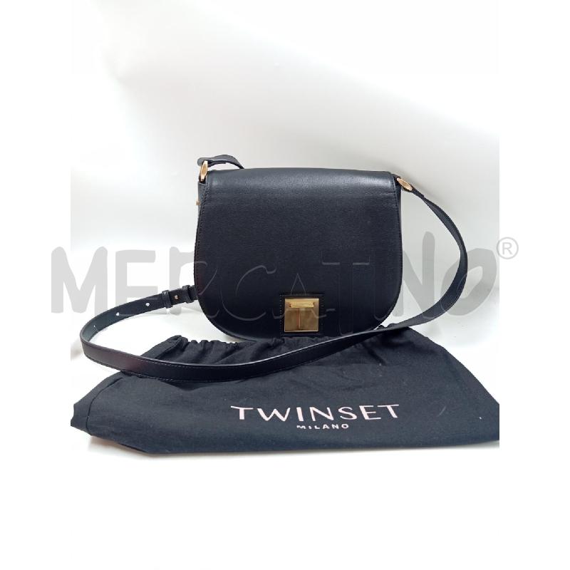 BORSA A TRACOLLA TWIN SET NERA PELLE | Mercatino dell'Usato Verona fiera 1