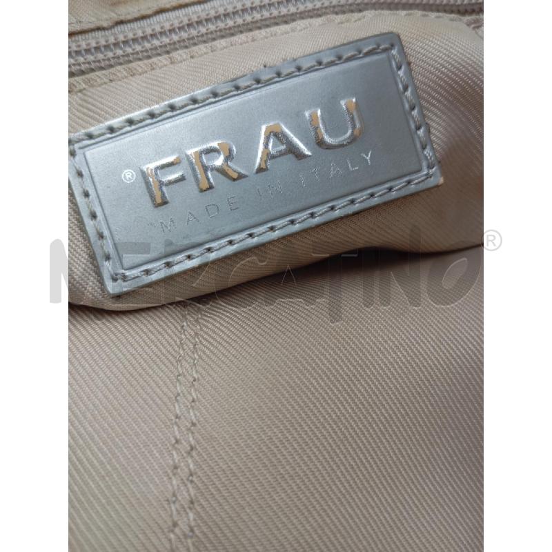 BORSA DONNA FRAU BIANCA TRAFORATA MANICI DORATI | Mercatino dell'Usato Verona fiera 4