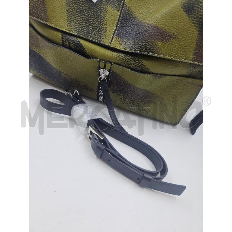 BORSA DONNA REBELLE VERDE MILITARE CERNIERA DAV  | Mercatino dell'Usato Verona fiera 5