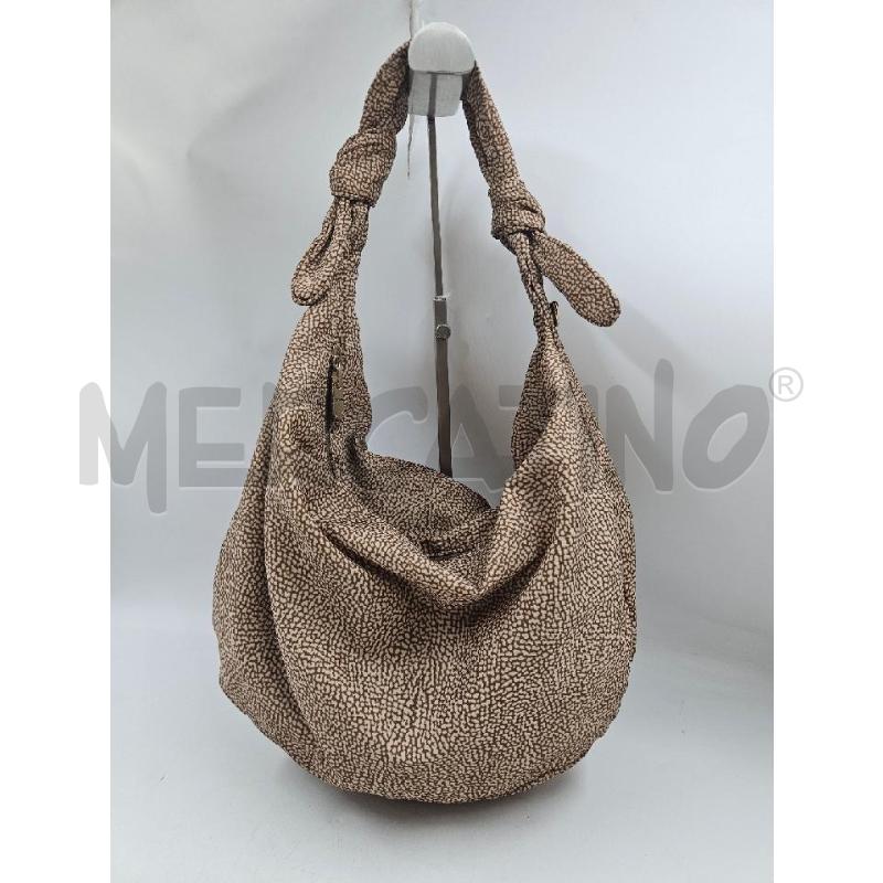 BORSA D BORBONESE A SPALLA HOBO STAMPA MARRONE  | Mercatino dell'Usato Verona fiera 1