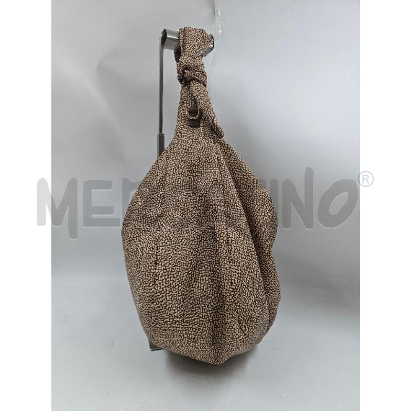 BORSA D BORBONESE A SPALLA HOBO STAMPA MARRONE  | Mercatino dell'Usato Verona fiera 2