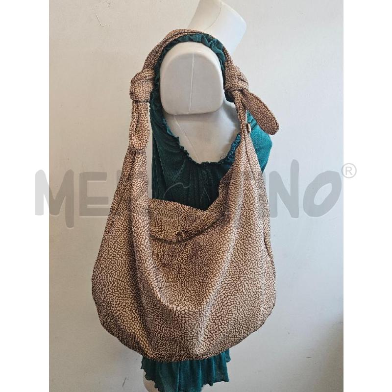 BORSA D BORBONESE A SPALLA HOBO STAMPA MARRONE  | Mercatino dell'Usato Verona fiera 4