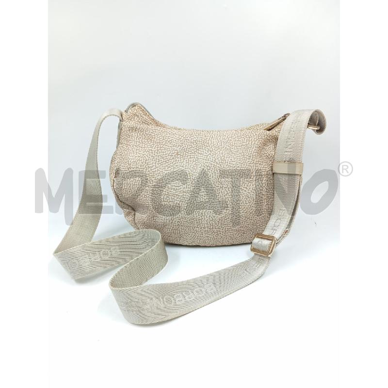 BORSA D BORBONESE BEIGE NYLON STAMPA TAPIRO  | Mercatino dell'Usato Verona fiera 2