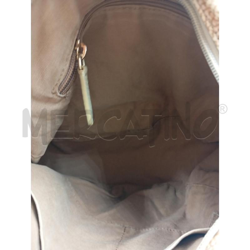 BORSA D BORBONESE BEIGE NYLON STAMPA TAPIRO  | Mercatino dell'Usato Verona fiera 3