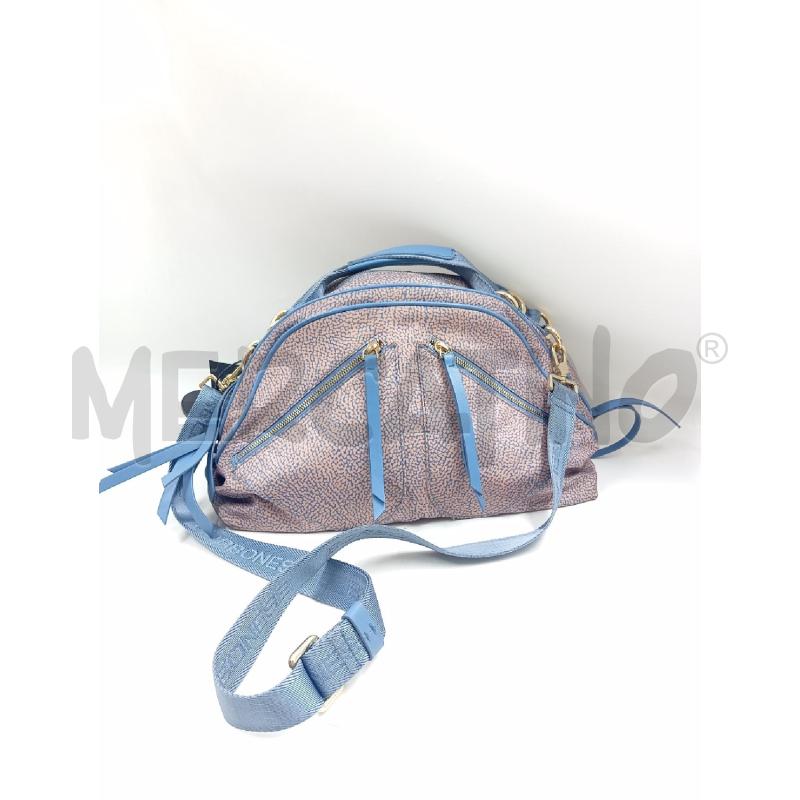 BORSA D BORBONESE ROSA AZZURRA STAMPA TAPIRO  | Mercatino dell'Usato Verona fiera 1