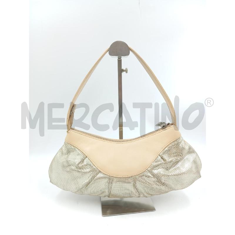BORSA D BRACCIALINI BEIGE LETTERA STRASS  | Mercatino dell'Usato Verona fiera 2