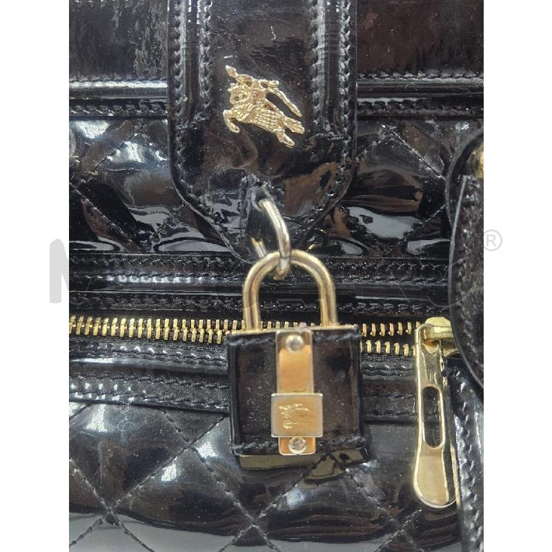 BORSA D BURBERRY MANOR IN VERNICE NERA TRAPUNTATA  | Mercatino dell'Usato Verona fiera 5