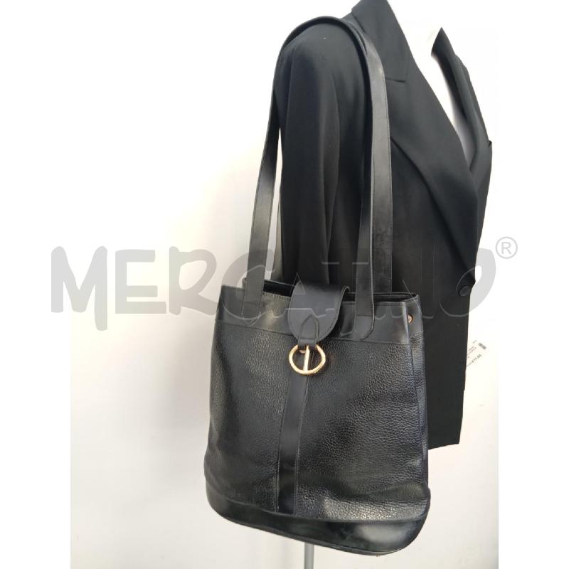 BORSA D CHRISTIAN DIOR A SECCHIELLO PELLE NERA VINTAGE  | Mercatino dell'Usato Verona fiera 4