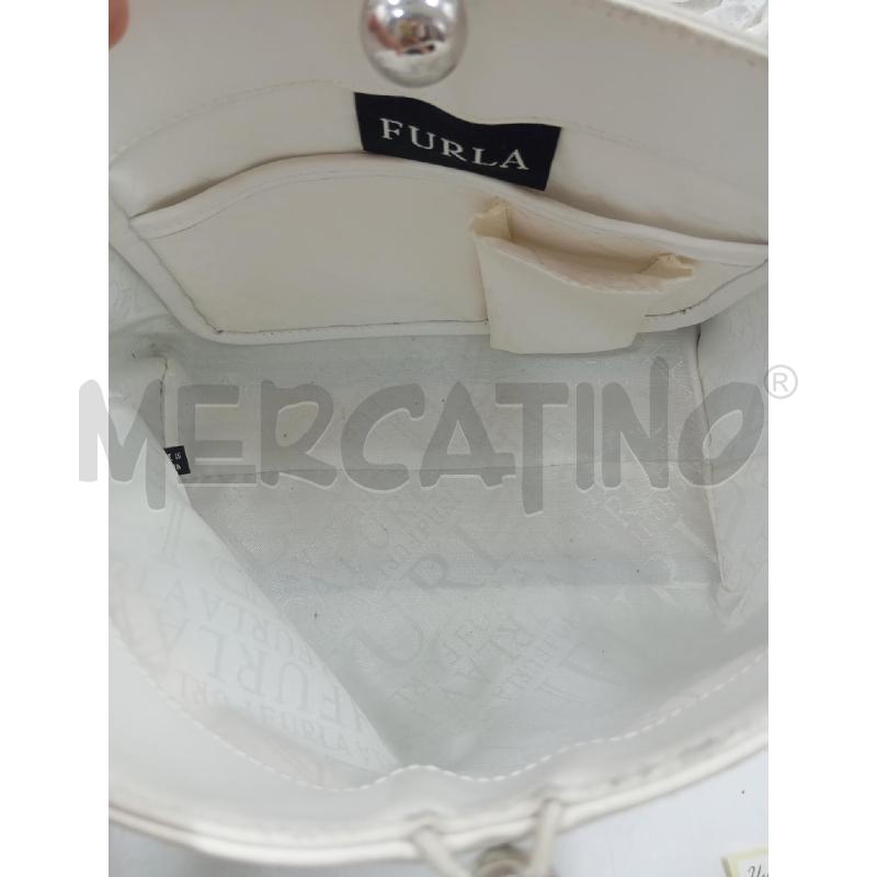 BORSA D FURLA BIANCO CON POMOLETTI CROMATI  | Mercatino dell'Usato Verona fiera 4