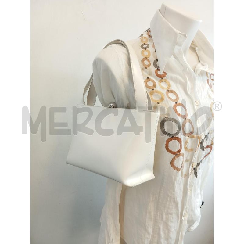 BORSA D FURLA BIANCO CON POMOLETTI CROMATI  | Mercatino dell'Usato Verona fiera 5