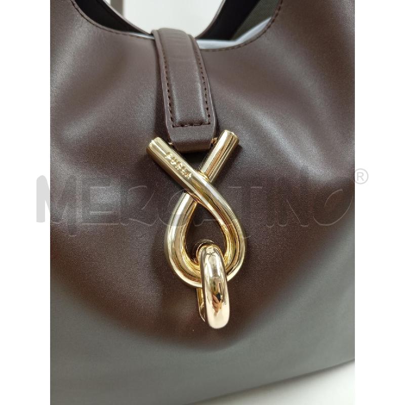 BORSA D FURLA MARRONE CON GANCIO NODO  | Mercatino dell'Usato Verona fiera 2