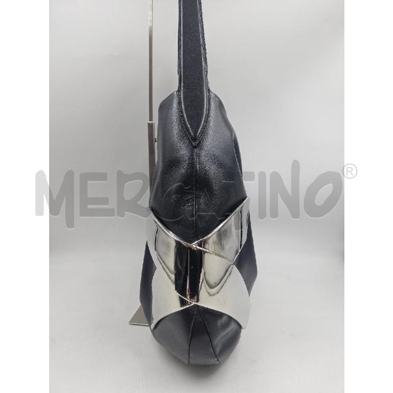 BORSA D GENNY X GRANDE NAPPA NERA INSERTO CROMATO  | Mercatino dell'Usato Verona fiera 2