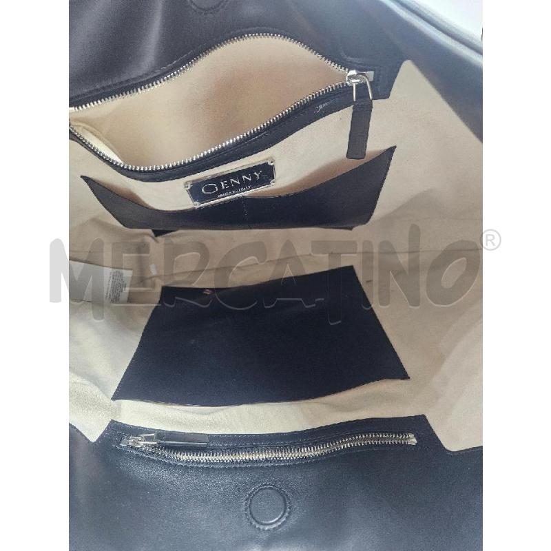 BORSA D GENNY X GRANDE NAPPA NERA INSERTO CROMATO  | Mercatino dell'Usato Verona fiera 4