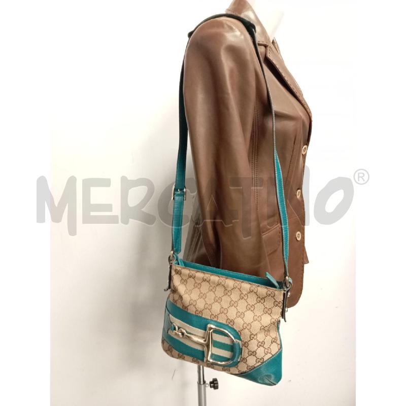 BORSA D GUCCI TELA GG CANVAS CELESTE GANCIO MET | Mercatino dell'Usato Verona fiera 5