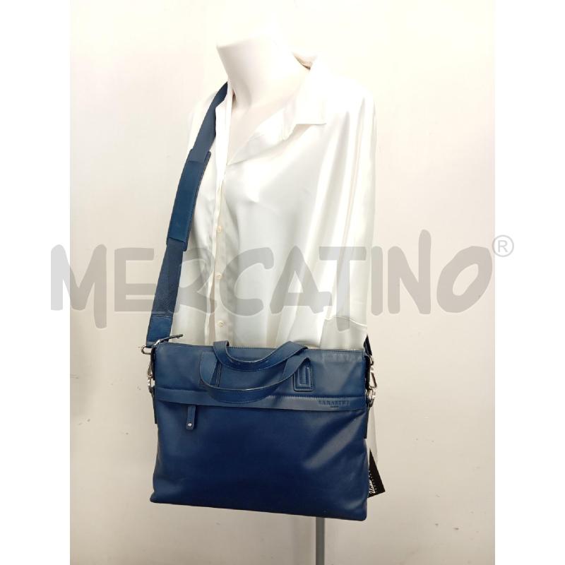 BORSA D LA MARTHE BLU DA LAVORO IN PELLE  | Mercatino dell'Usato Verona fiera 3