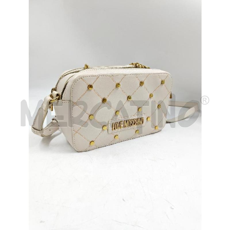 BORSA D LOVE MOSCHINO BIANCA BORCHIE DORATE  | Mercatino dell'Usato Verona fiera 2