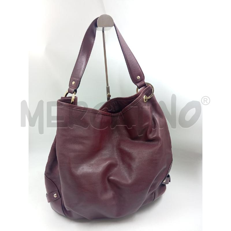 BORSA D MAX MARA BORDEAUX INSERTI DORATI  | Mercatino dell'Usato Verona fiera 2