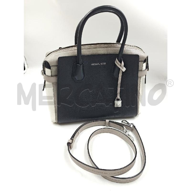 BORSA D MICHAEL KORS MERCER GRI BIA NERA PELLE MARTELLATA | Mercatino dell'Usato Verona fiera 1