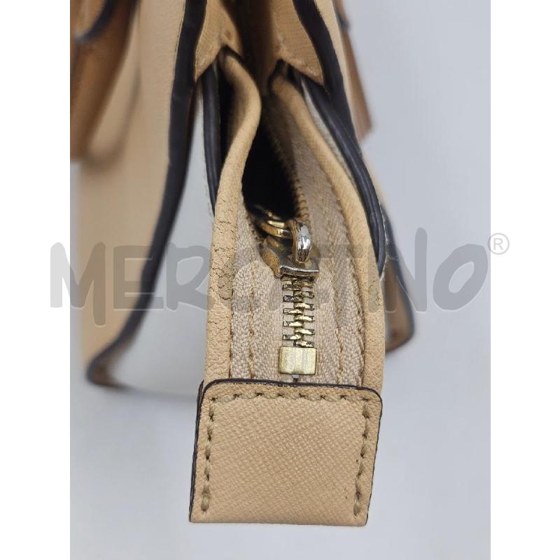 BORSA D MICHAEL KORS SELMA BEIGE LATERALI BIANCHI  | Mercatino dell'Usato Verona fiera 4