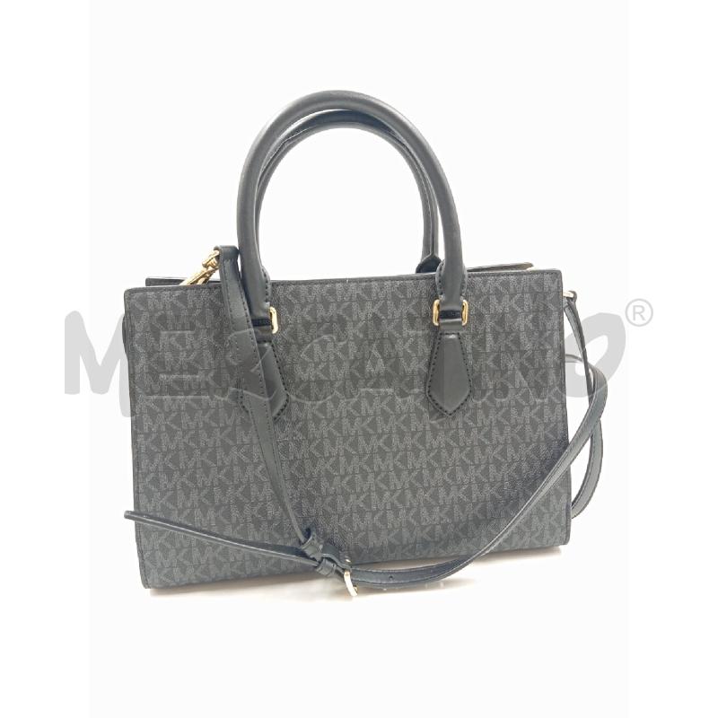 BORSA D MICHAEL KORS SHEILA  NERA SCRITTA DORATA  | Mercatino dell'Usato Verona fiera 2
