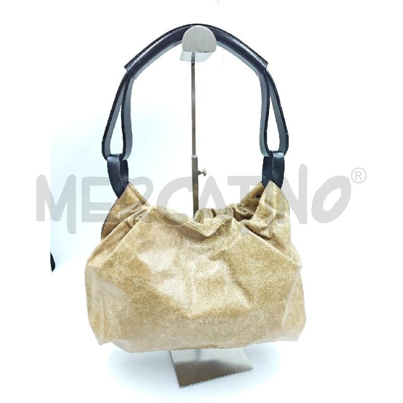 BORSA D NANNINI BEIGE MANICO NERO  | Mercatino dell'Usato Verona fiera 1