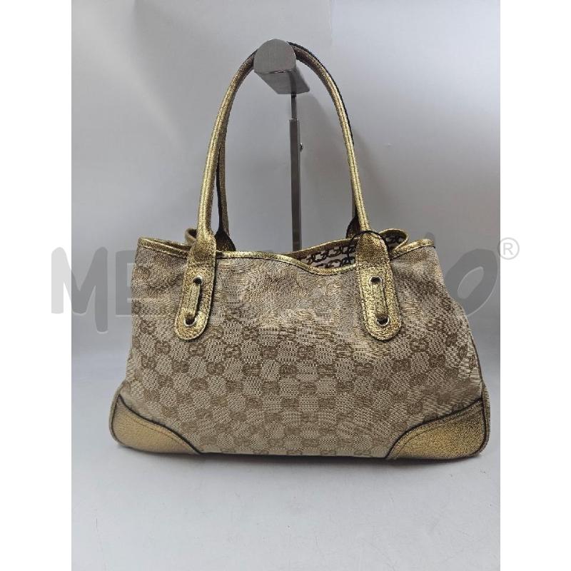 BORSA D PRINCY GUCCI TESSUTO GG INSERTI DORATI  | Mercatino dell'Usato Verona fiera 3
