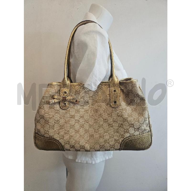 BORSA D PRINCY GUCCI TESSUTO GG INSERTI DORATI  | Mercatino dell'Usato Verona fiera 5