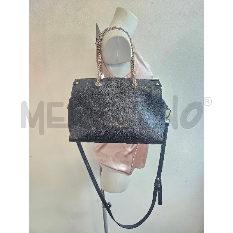 BORSA D RICHMOND  CON MANICI INTRECCIATI NERA IN PELLE   | Mercatino dell'Usato Verona fiera 4