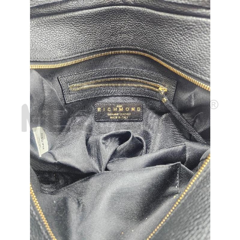 BORSA D RICHMOND  CON MANICI INTRECCIATI NERA IN PELLE   | Mercatino dell'Usato Verona fiera 5