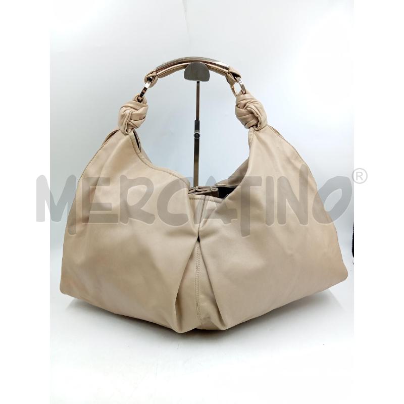 BORSA D SERGIO ROSSI PELLE BEIGE A SPALLA DET MET | Mercatino dell'Usato Verona fiera 1