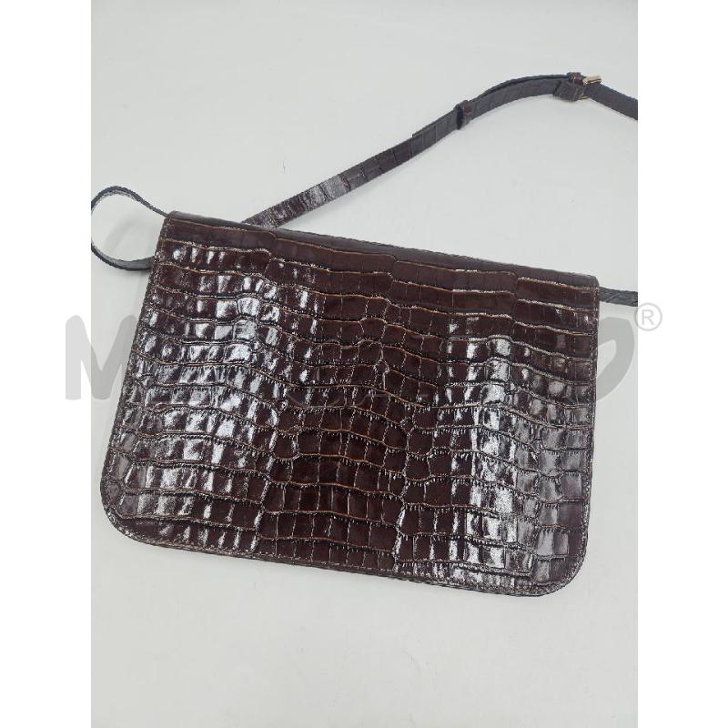 BORSA D SPORTMAX ANIMALIER MARRONE SCRITTA DORATA  | Mercatino dell'Usato Verona fiera 5