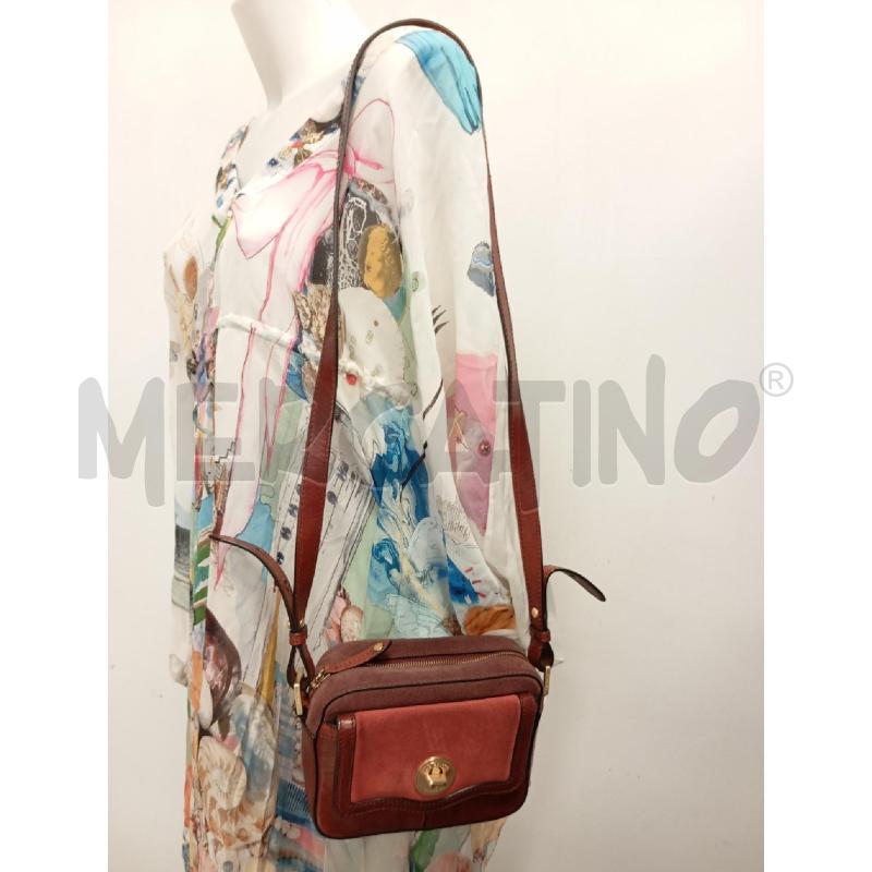 BORSA D THE BRIDGE LINEA AGNESE PELLE SCAMOSCIATA MARRONE ARA  | Mercatino dell'Usato Verona fiera 1
