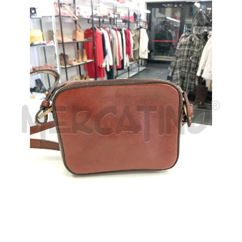 BORSA D THE BRIDGE LINEA AGNESE PELLE SCAMOSCIATA MARRONE ARA  | Mercatino dell'Usato Verona fiera 3