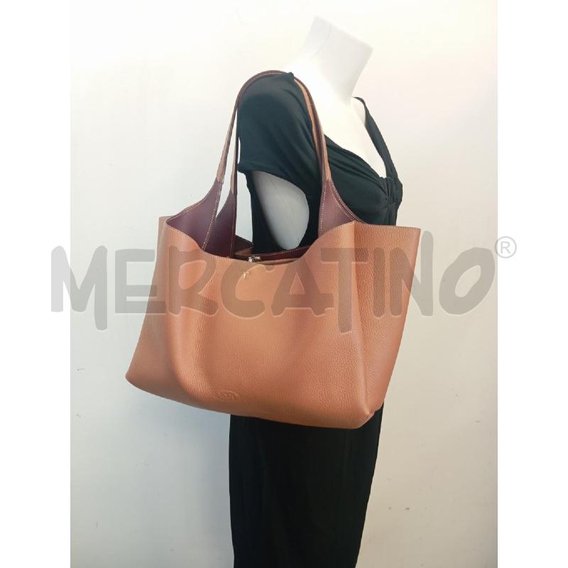 BORSA D TODS IN PELLE A GRANA CAMMELLO  | Mercatino dell'Usato Verona fiera 4