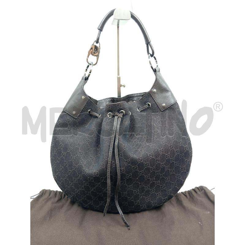 BORSA GUCCI TESSUTO MARRONE GG INSERTI PELLE | Mercatino dell'Usato Verona fiera 1