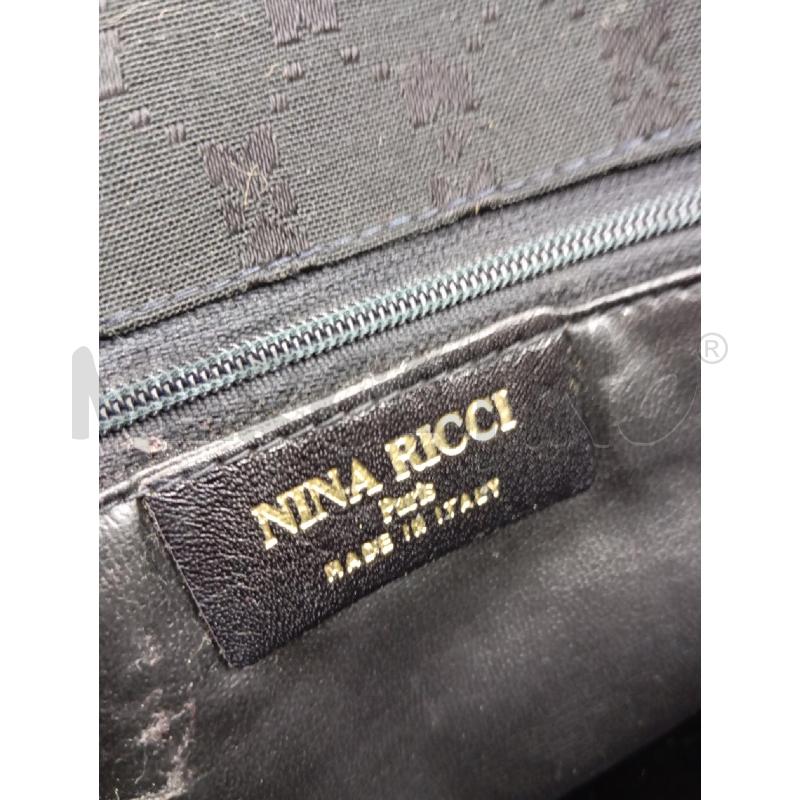 BORSA NINA RICCI TESSUTO NERO TRACOLLA DORATA  | Mercatino dell'Usato Verona fiera 5