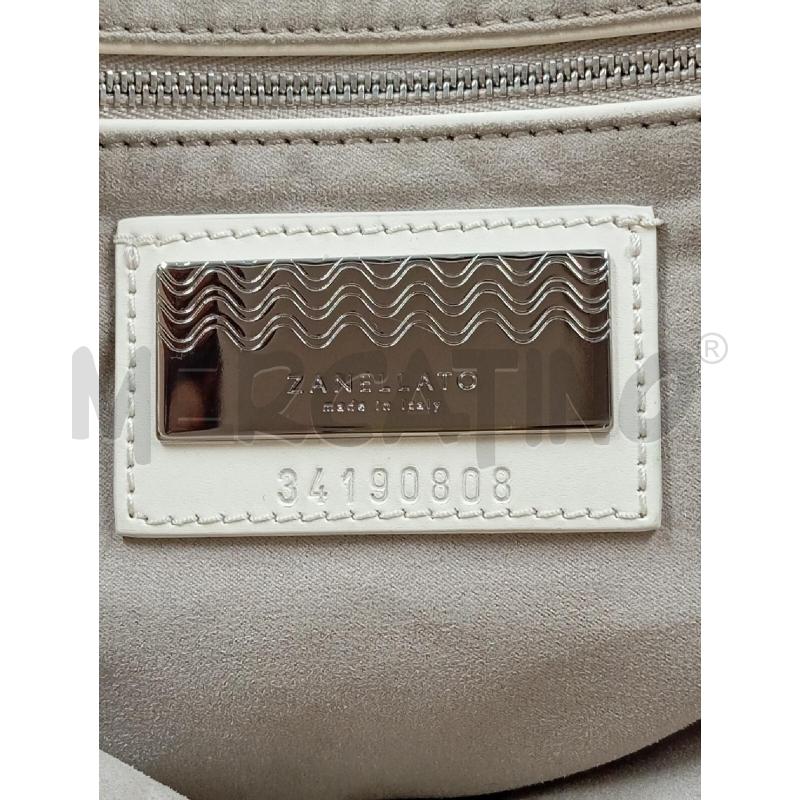 BORSA POSTINA ZANELLATO CANVAS PELLE BIANCA  | Mercatino dell'Usato Verona fiera 4