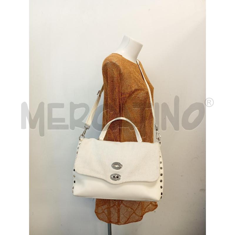 BORSA POSTINA ZANELLATO CANVAS PELLE BIANCA  | Mercatino dell'Usato Verona fiera 5
