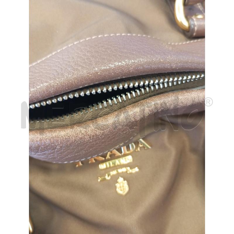 BORSA PRADA TESSUTO PELLE MARRONE  | Mercatino dell'Usato Verona fiera 3