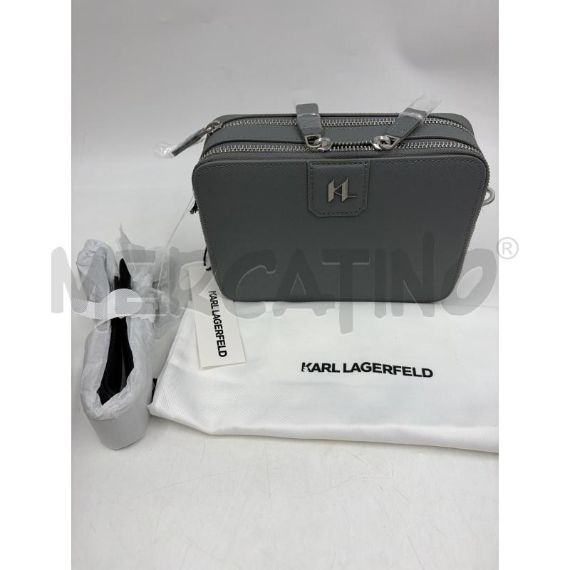 BORSA UNISEX KARL LAGERFIELD GRIGIA  DOPPIA CERNIERA  | Mercatino dell'Usato Verona fiera 1