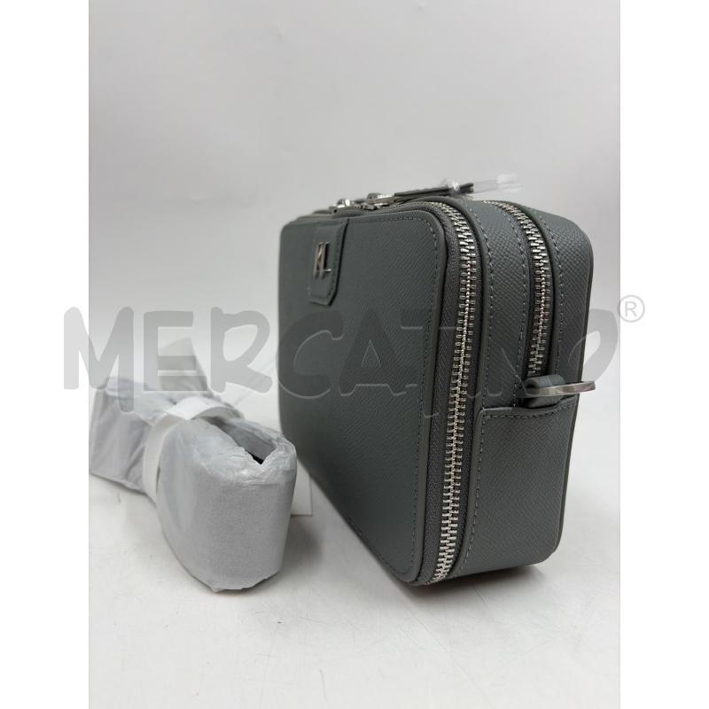 BORSA UNISEX KARL LAGERFIELD GRIGIA  DOPPIA CERNIERA  | Mercatino dell'Usato Verona fiera 2