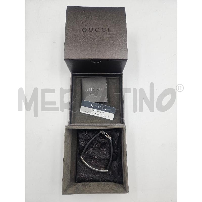 BRACCIALETTO U GUCCI NERO CROMATO MET CROMO  | Mercatino dell'Usato Verona fiera 1