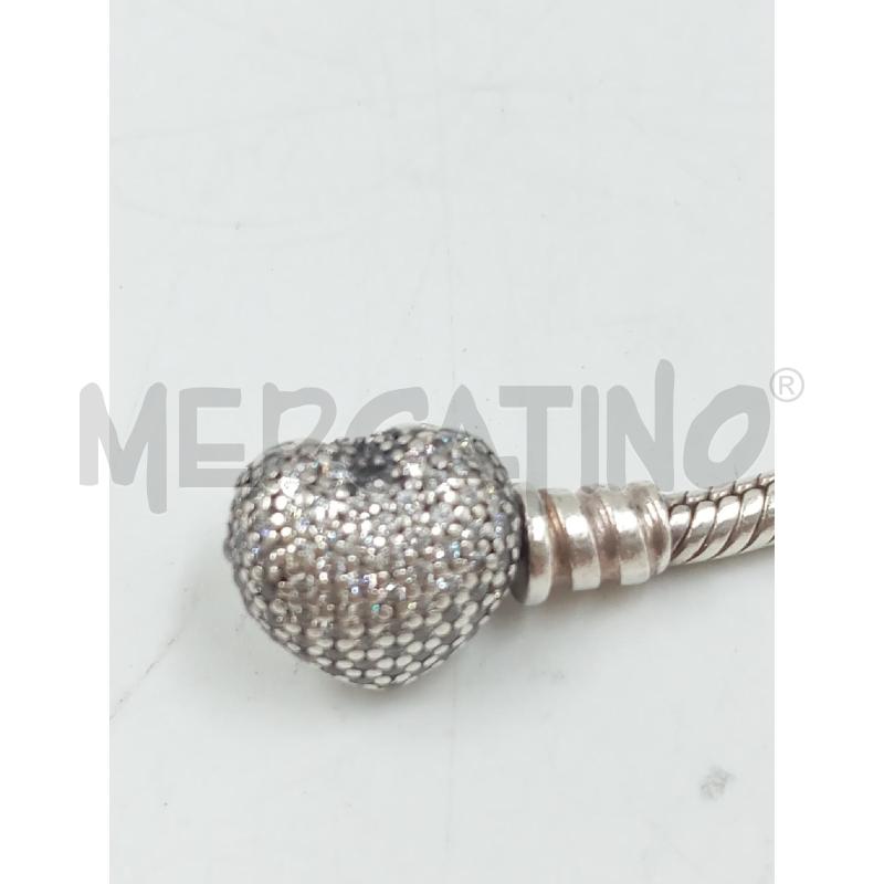 BRACCIALE PANDORA CHIUSURA CUORE STRASS | Mercatino dell'Usato Verona fiera 2