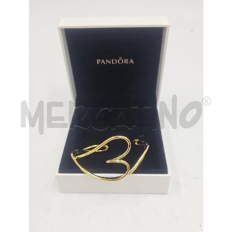 BRACCIALE PANDORA RIGIDO CUORE LINEA SINUOSA | Mercatino dell'Usato Verona fiera 1