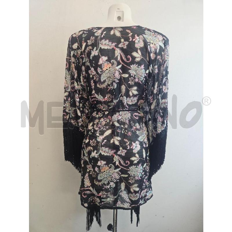 CAFTANO D TWIN SET NERO FRANGE PAISLEY | Mercatino dell'Usato Verona fiera 3