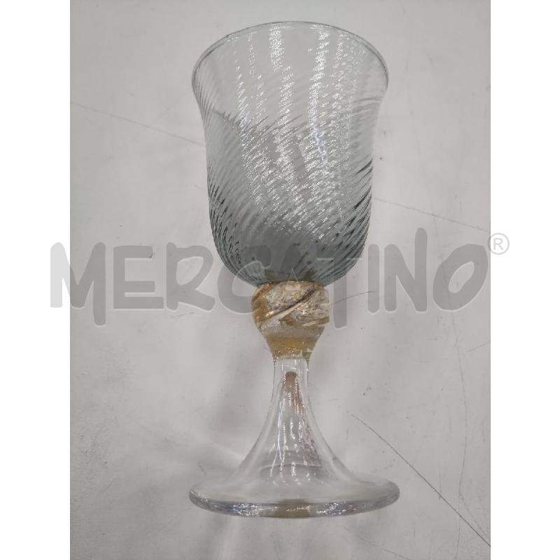 CALICI PZ.5 MURANO FUME DA ACQUA SFERA DORATA | Mercatino dell'Usato Verona fiera 2