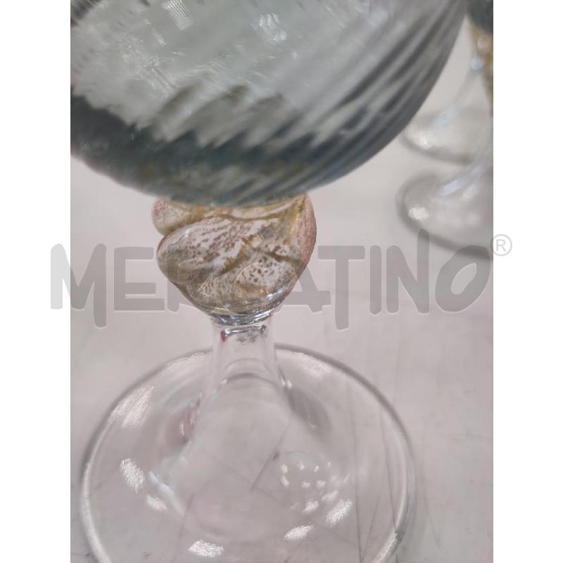CALICI PZ.5 MURANO FUME NODO DOR DA ROSSO | Mercatino dell'Usato Verona fiera 3