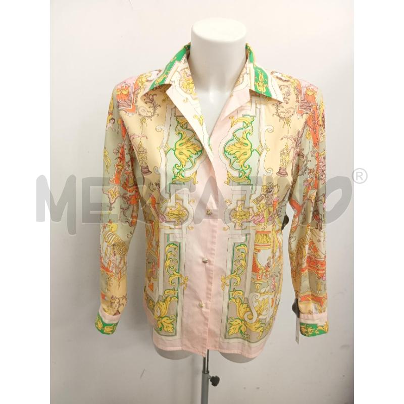 CAMICIA DONNA ETRO ROSA STAMPA FANTASIA ARANCIO VERDE | Mercatino dell'Usato Verona fiera 1